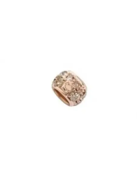 Componente Rondelle Oro Rosa & Diamanti Brown