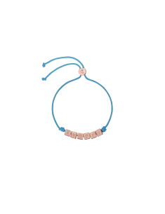 Bracciale Cordino & Cubetti Argento Dorato