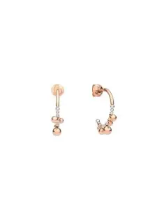 Orecchini Hoop Bollicine Oro Rosa & Argento