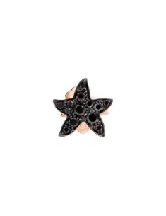Orecchino Stellina Oro Rosa & Diamanti Black