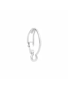 Orecchino Hoop Porta Ciondolo Oro Bianco