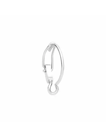 Orecchino Hoop Porta Ciondolo Oro Bianco