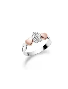 I GIROCUORE ♡ ANELLO ORO BIANCO E DIAMANTI BIMBA