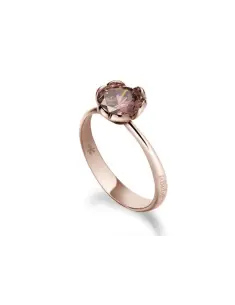 LOVELY ♡ ANELLO ORO ROSA E RODOLITE BORDEAUX DI SINTESI
