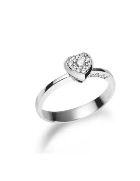 GLI AMORI ♡ ANELLO ORO BIANCO E DIAMANTI BIMBO