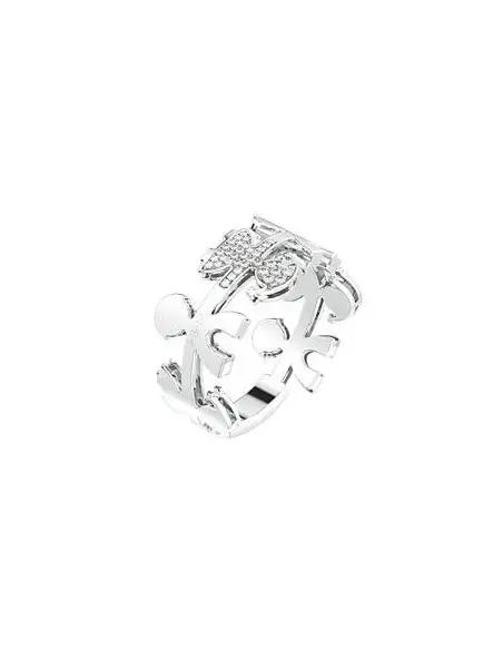 LE GHIRLANDE ♡ ANELLO ORO BIANCO E DIAMANTI BIMBO E BIMBA