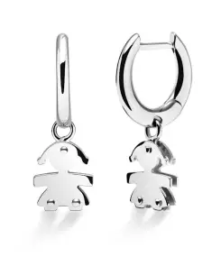 I MINI ♡ ORECCHINI PENDENTI BIMBA ORO BIANCO