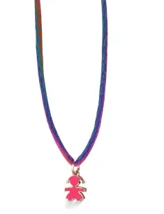 I MINI ♡ CIONDOLO BIMBA ORO ROSA E SMALTO FUCSIA